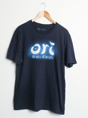 XBOX Ori And The Will Of The Wisps Shirt Mens Large Blue Video Game Tee